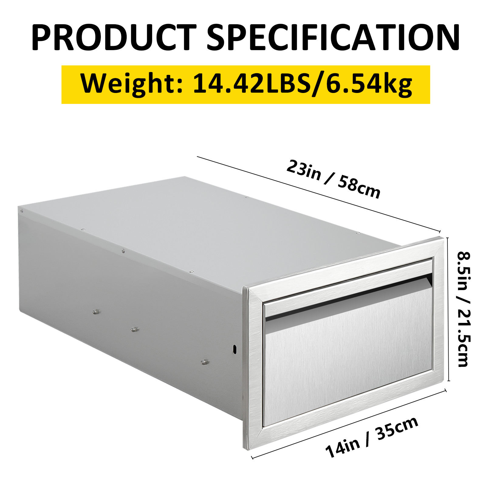 Outdoor Kitchen Drawers,Stainless Flush Mount BBQ Drawers(Multiple sizes)