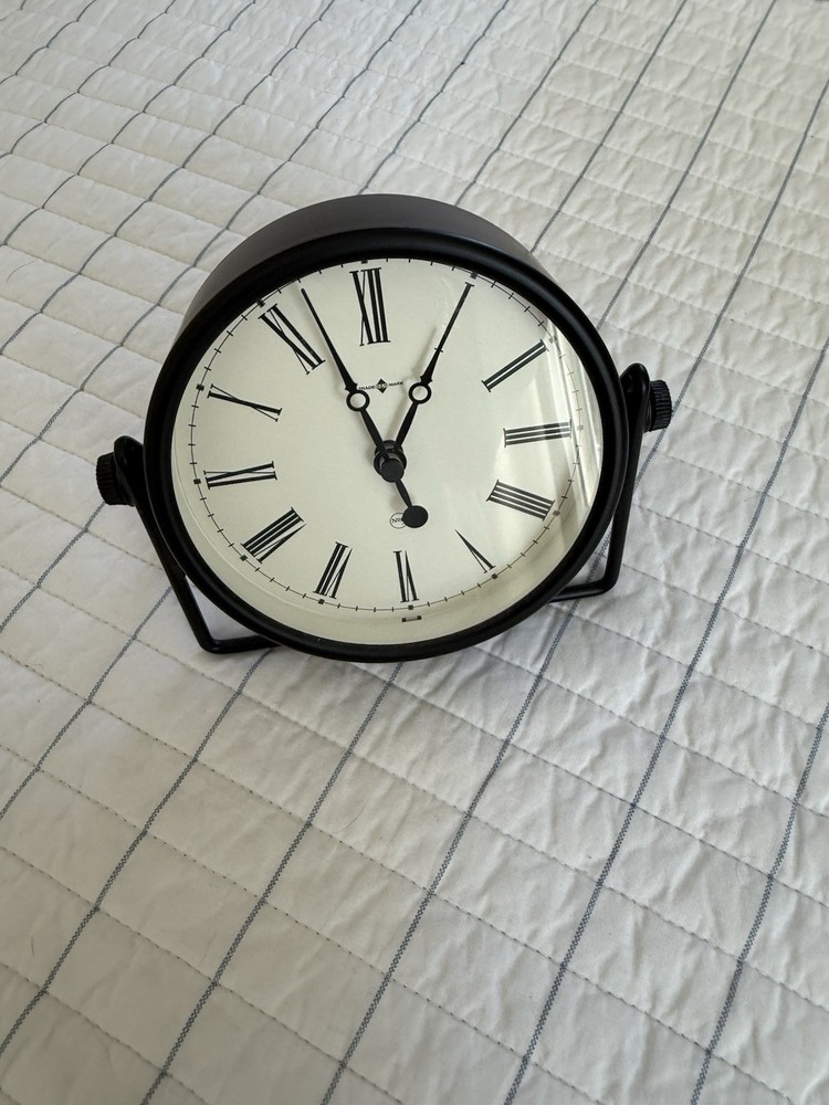 Threshold 5” Swivel Mantel Clock Black