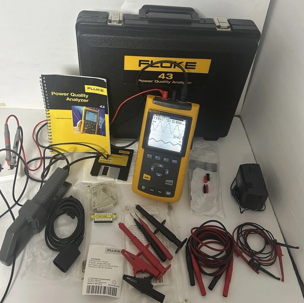 Fluke 43 Power Quality Analyzer Maintain power systems, troubleshoot problems