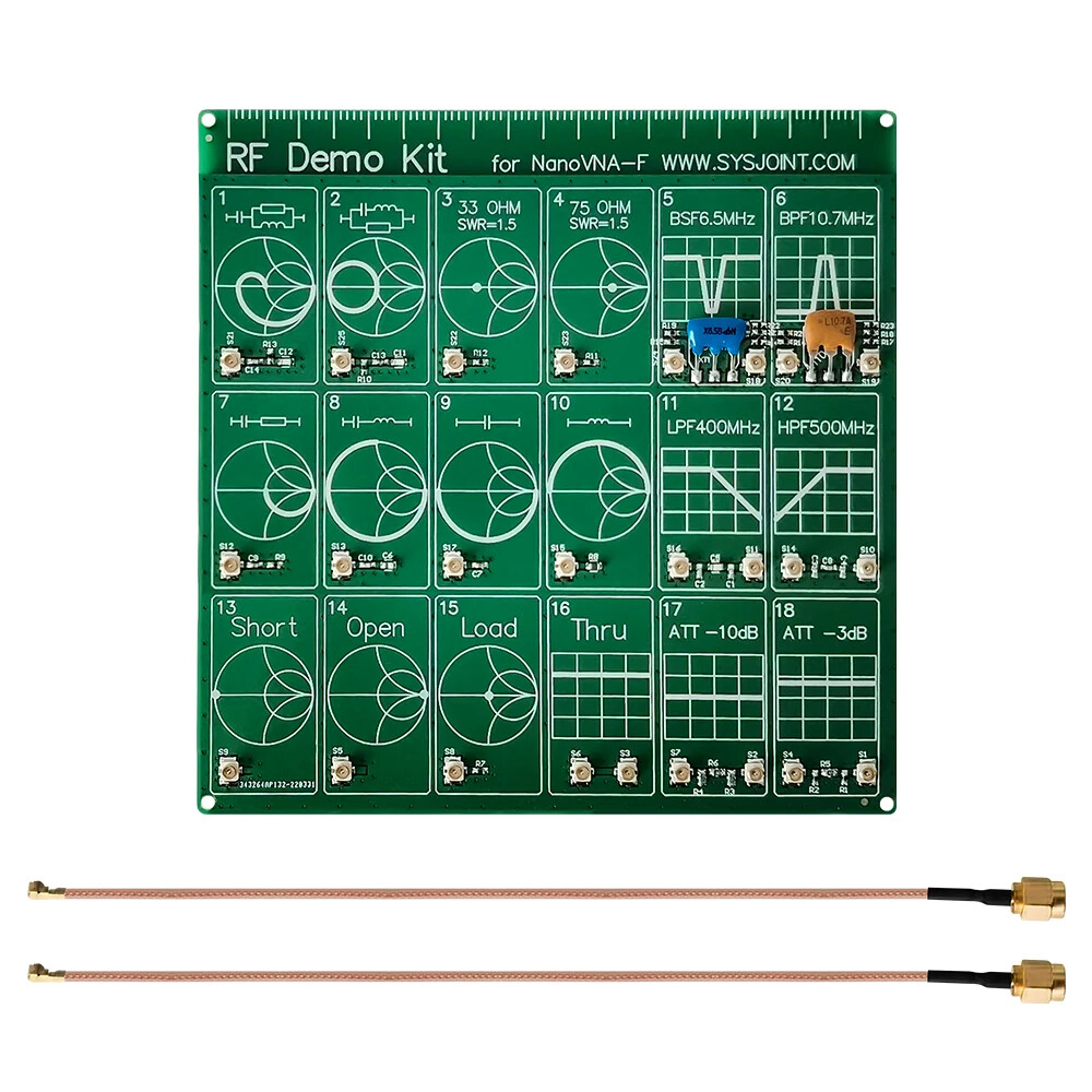 RF Test Board, 18Functional Modules NanoVNA RF Analyzer Filter/Attenuator Module
