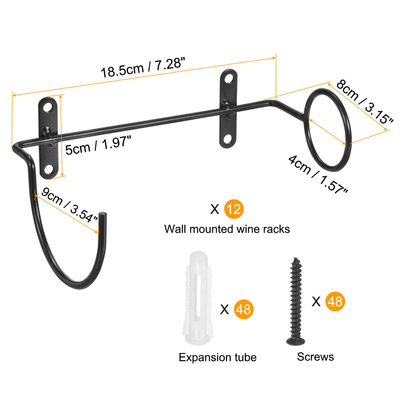 12 Pack Spiral Wine Wall Holder Metal Wine Bottle Display Holder Storage Shelf