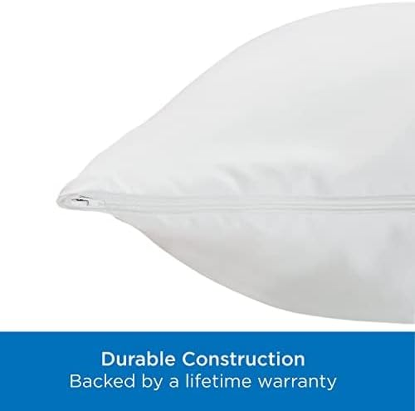 King Allerease Pillow Protectors Moisture Wicking, Advanced Allergy Protection
