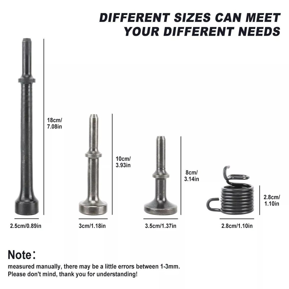 4-Pack Smoothing Pneumatic Air Hammer Bits Air Chisel Bits Tool Set with Spring