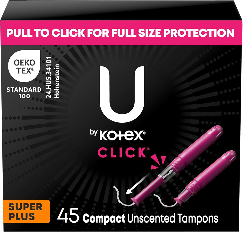 Tampons, Click Compact, Super plus Absorbency, Unscented, 45 Count