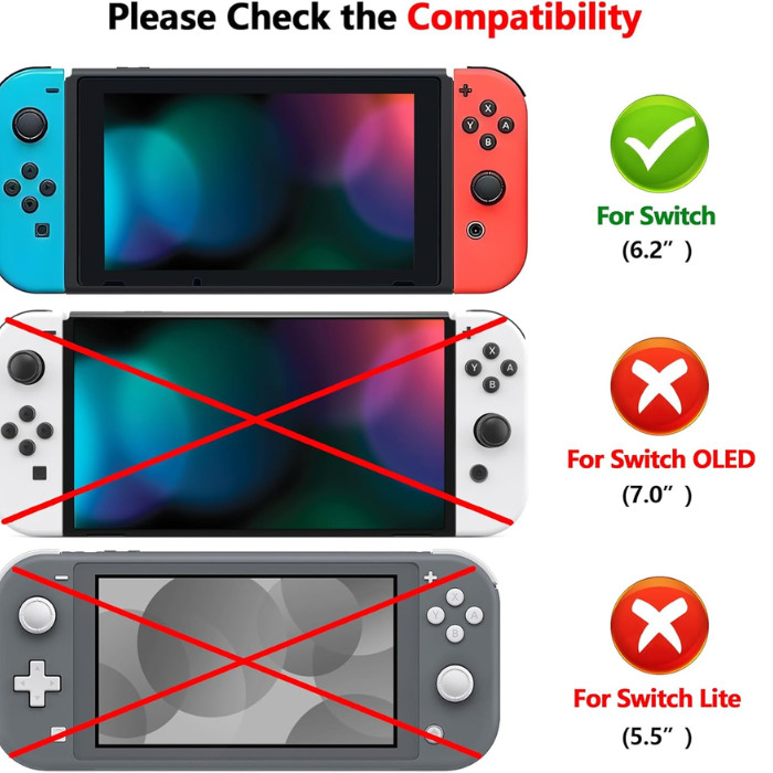 Nintendo Switch Tempered Glass Screen Protector – Open Box – 2 Pack - Pink