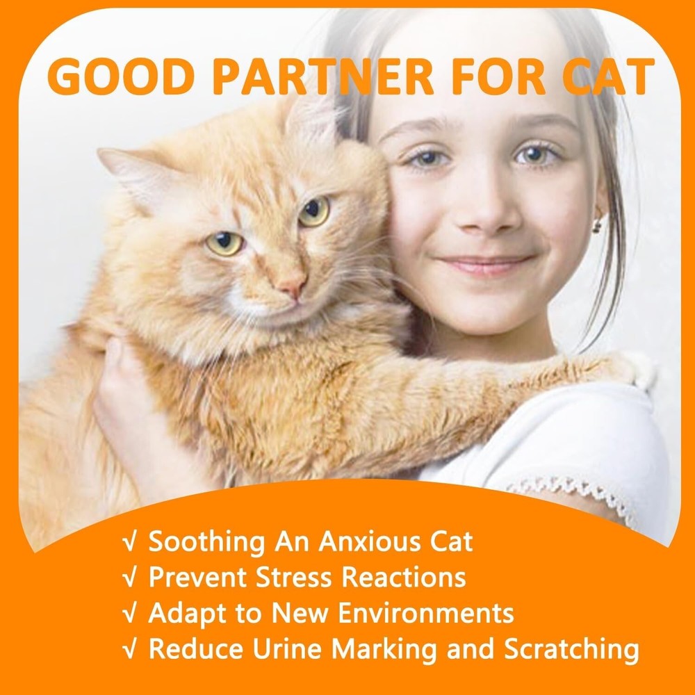 Cat Pheromones Calming Diffuser 2-in-1 30 Days Refill Cat Pheromone Diffuser