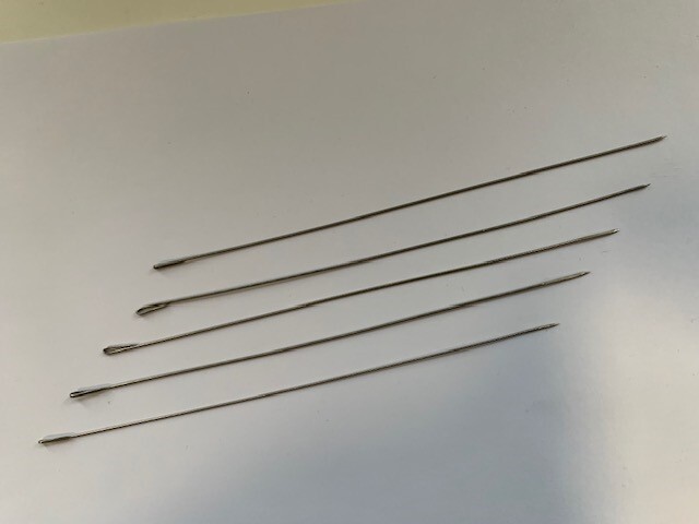 Pack of x FIVE  DEADBAIT RIGGING NEEDLES 15cm