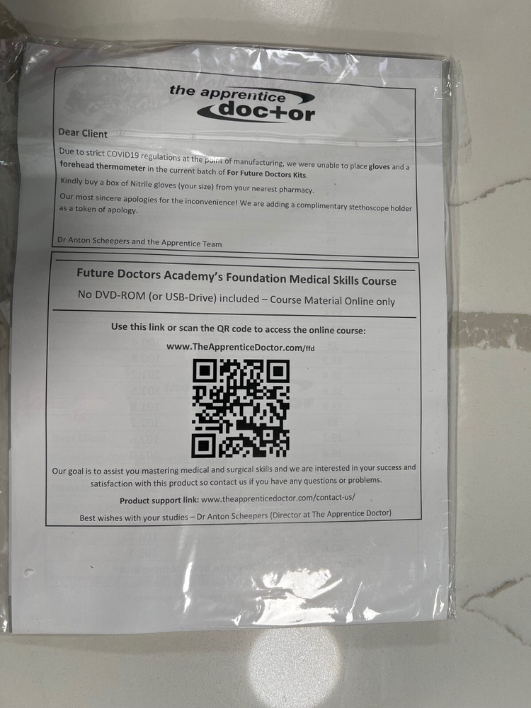 The Apprentice Doctor -PARTIAL KIT-For Future Doctors - Simulation Training