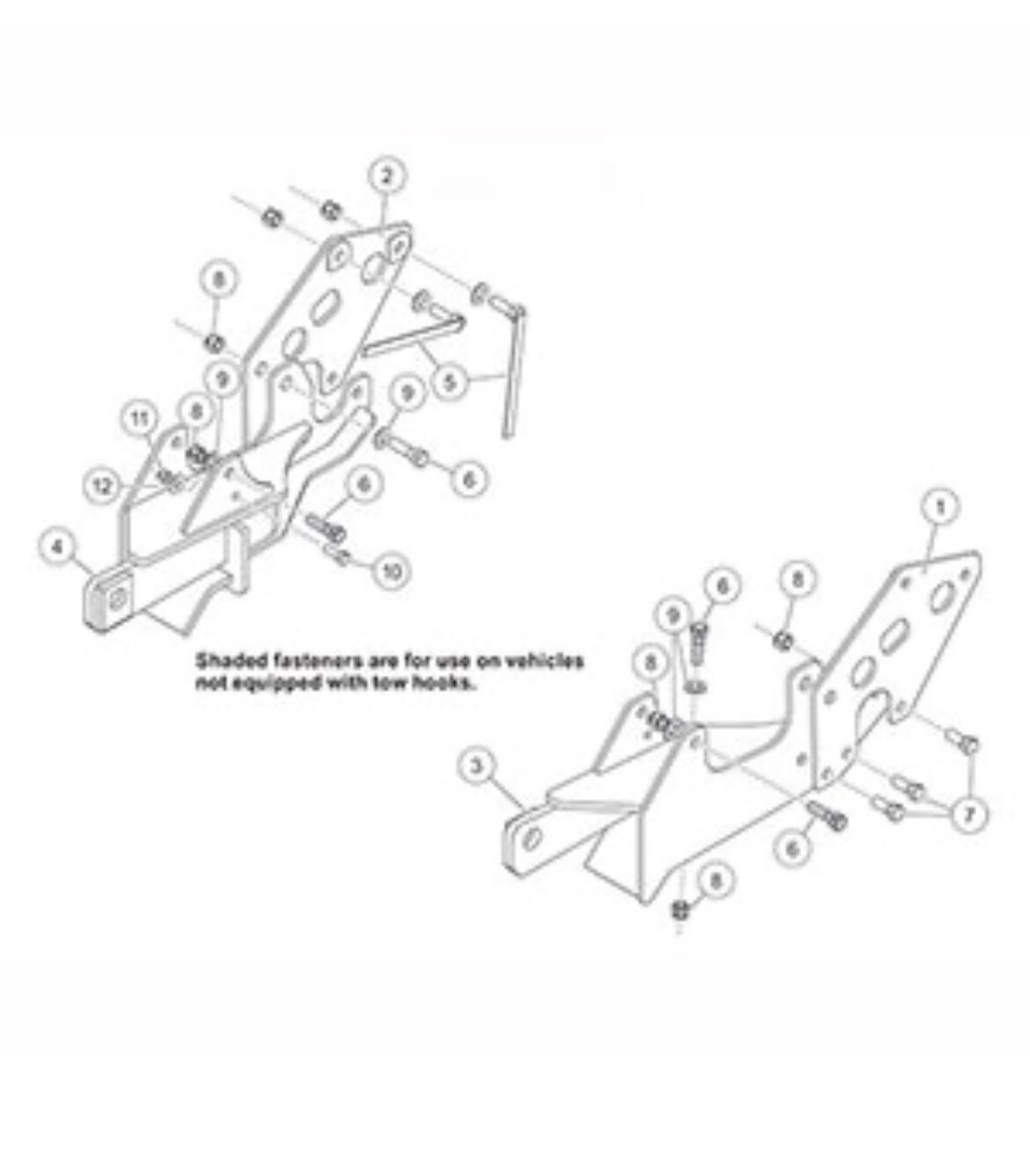 7192 Fisher Snowplow Mount GM 2500 3500