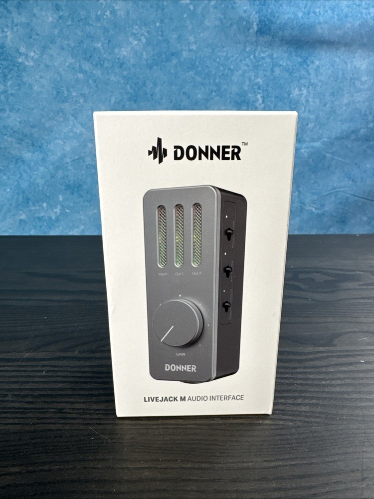 Donner Livejack M Grey USB C Charging Audio Interface New