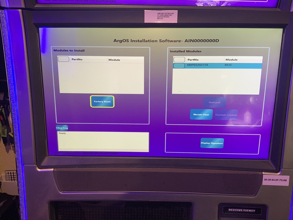 BALLY / SG / ARGOS INSTALLATION SOFTWARE - AIN0000000D INSTALL USB LOADER