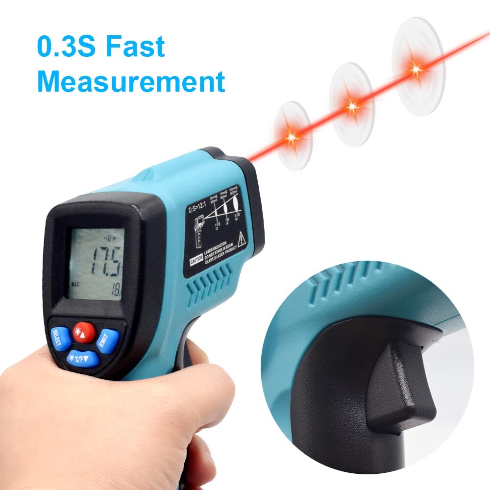 Infrared Thermometer LCD Laser Temperature Gun IR Temp Meter Non-contact Digital