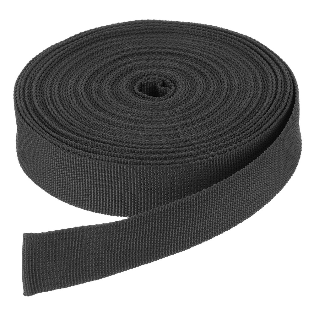 10 Yard x 1 Inch Width Nylon Webbing Strap Poly Flat Webbing Strapping Black