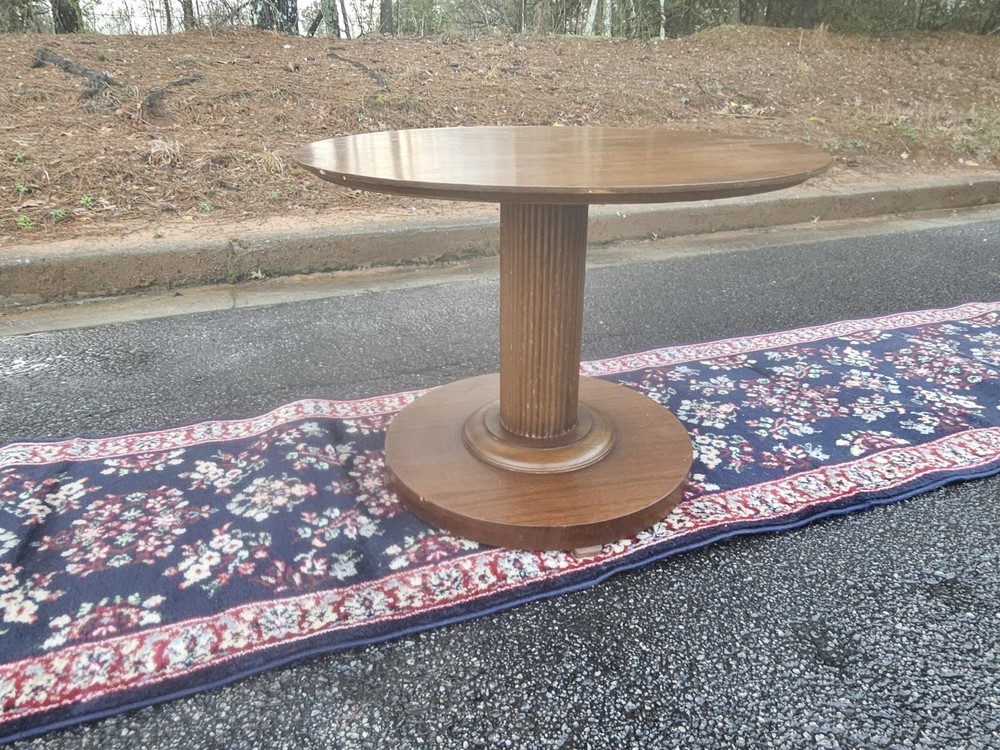 Lane Solid Walnut Accent / Side Table MCM Rarity