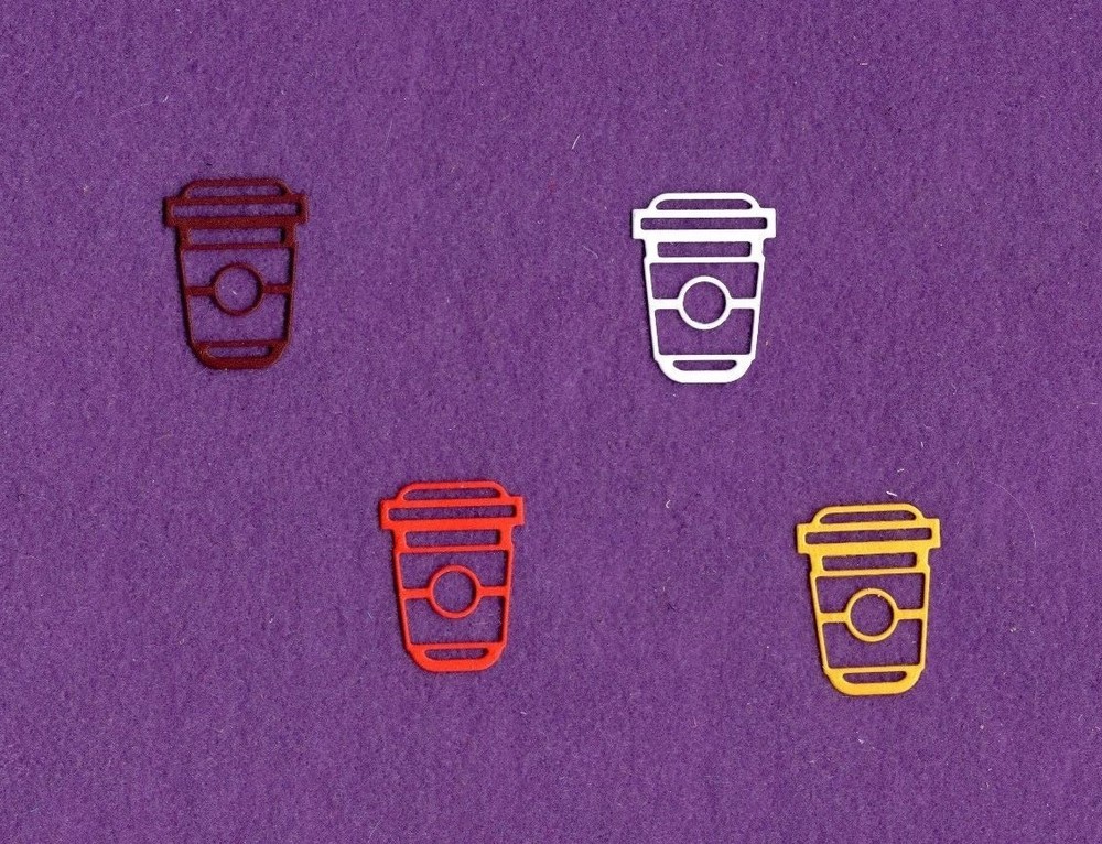 COFFEE CUP small die cuts scrapbook cards