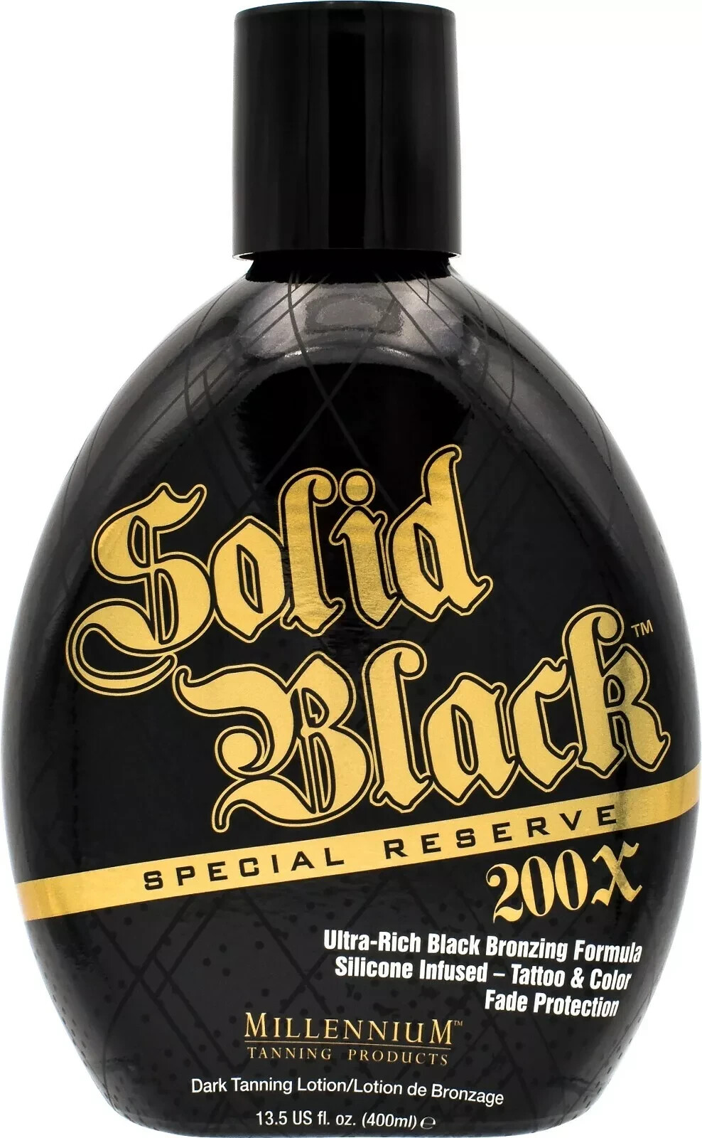 NEW Millennium SOLID BLACK SPECIAL RESERVE 200X  TANNING BED LOTION 13.5 OZ