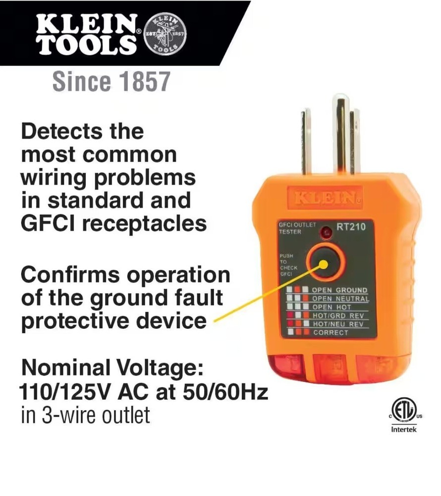 Klein ToolsDigital AC/DC Voltage and GFCI Receptacle Test Set