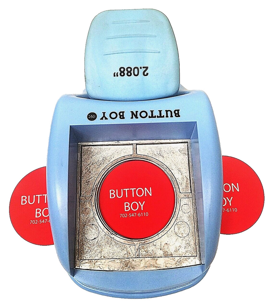 1.75" Button Making Kit - Button Machine, Button Boy Punch + 250 pinback parts