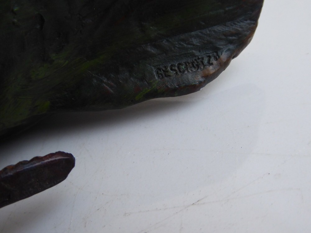 LARGE COLD PAINTED BRONZE PARROT