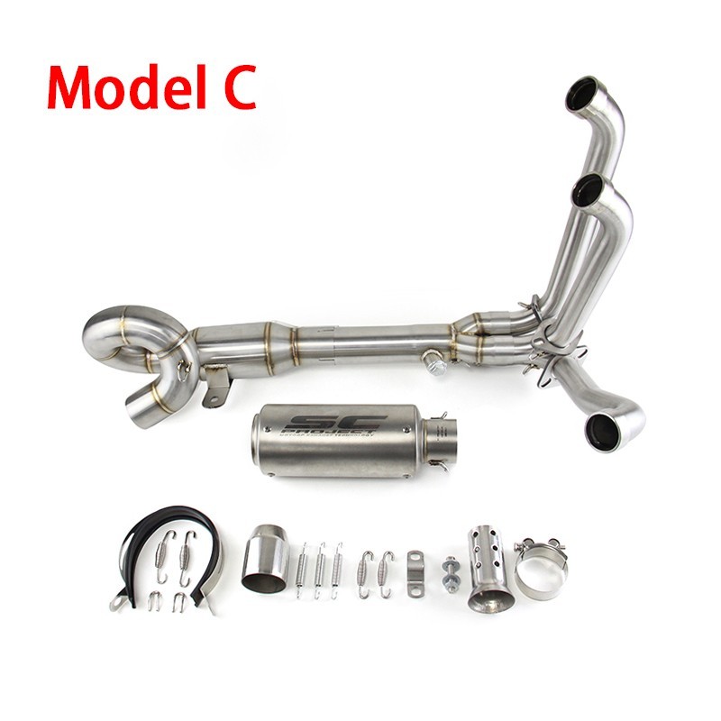 Full Exhaust System 675SS For CF-Moto 675SR 2024-2025 Header Pipe Black Mufflers