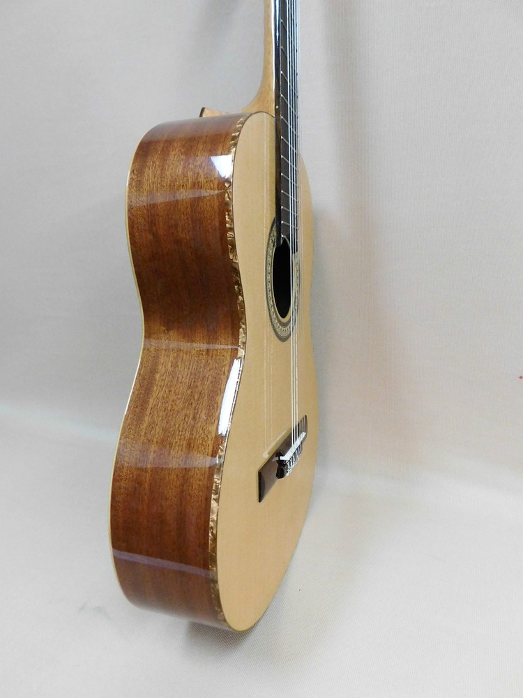 Miguel Rosales Model 9 Solid Top "Tan Shell" Classical Guitar + Gig Bag &Strings