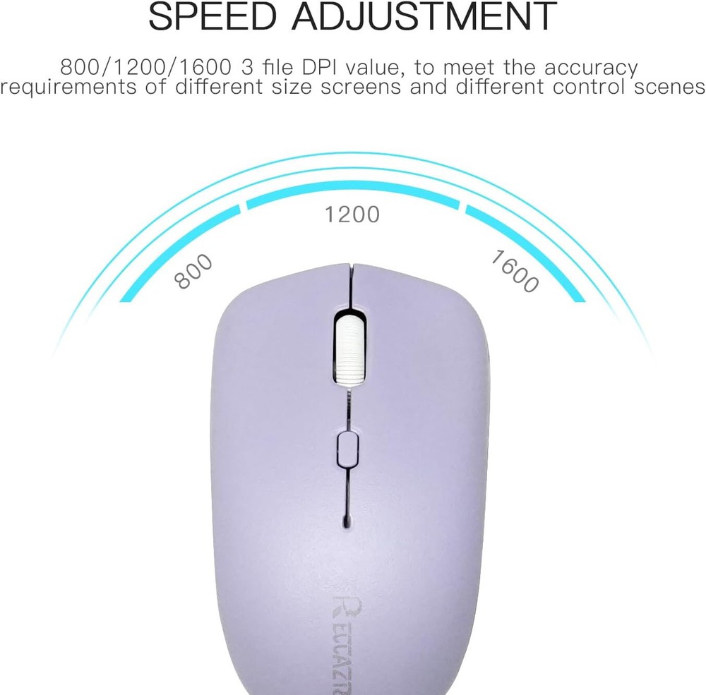 -Wireless Large Print Keyboard and Mouse Set with USB Receiver| Quiet Scissor...