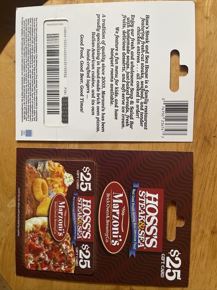 Hoss’s Gift Cards