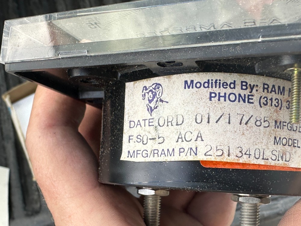 GE 251 Panel Meter, 0-5 ACA, 0-15 ACA Range