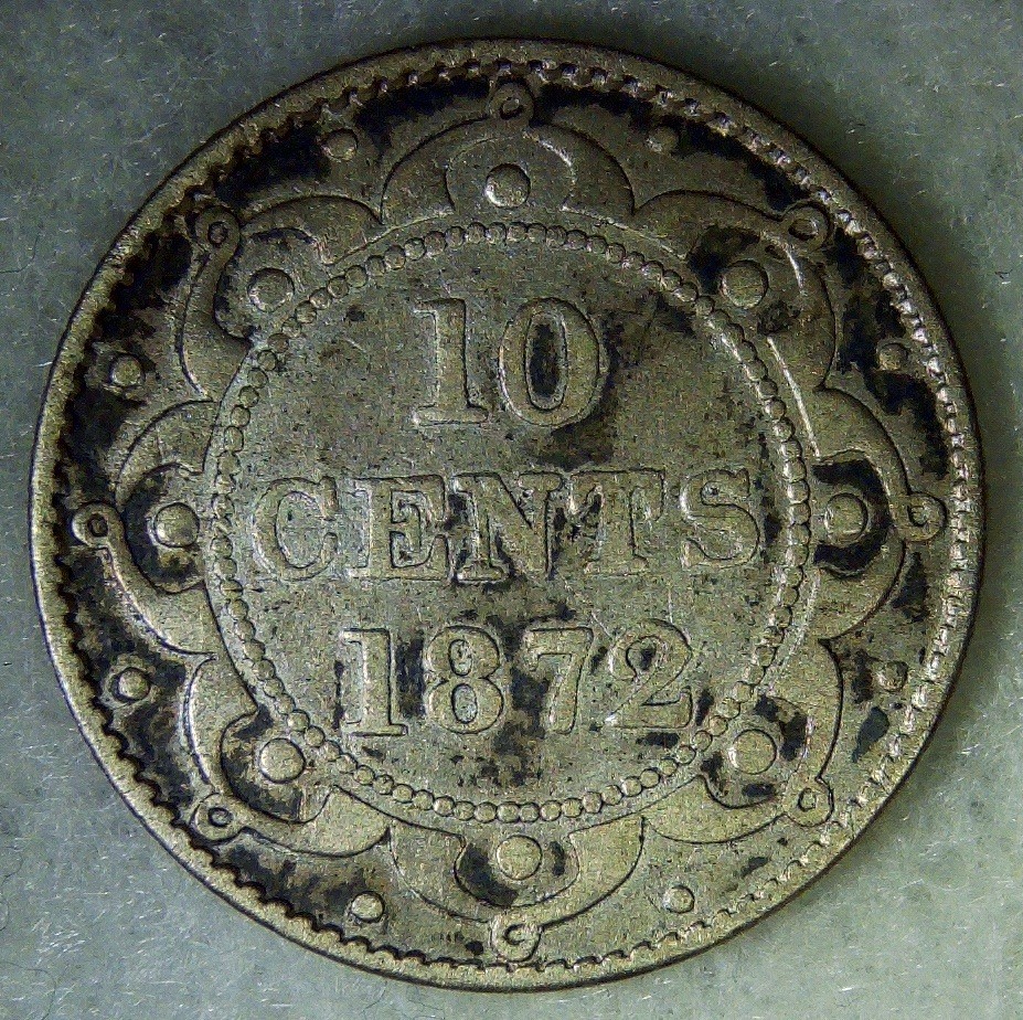 1872 Newfoundland Ten Cent 10