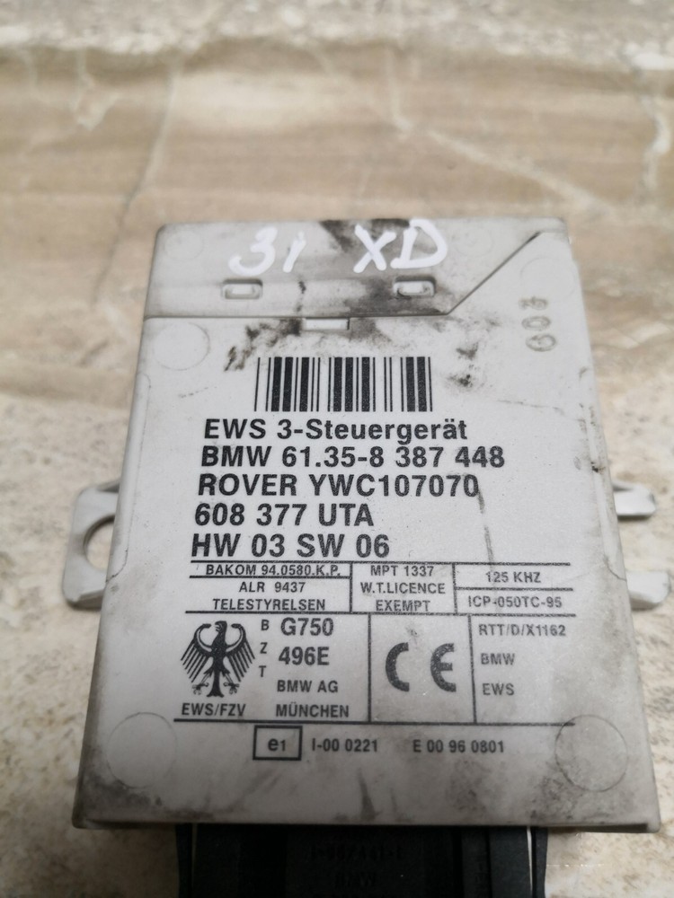 Bmw E46 1999/Immobilizer control unit module/61358387448/608377