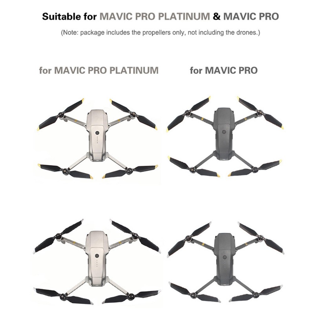 2Pair Low-Noise Quick-Release 8331F Propellers Props For DJI Mavic PRO Platinum