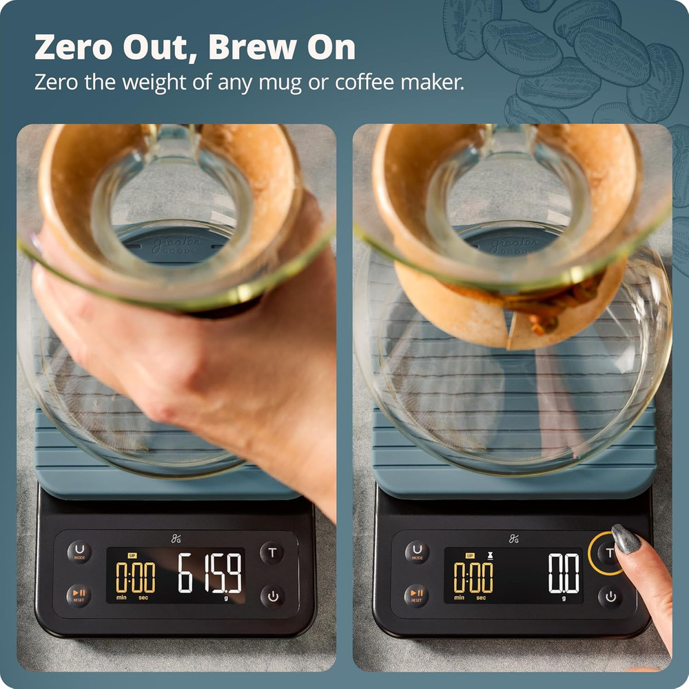 Coffee Scale with Timer – 0.1G Precision Digital Coffee & Espresso Scale for Pou