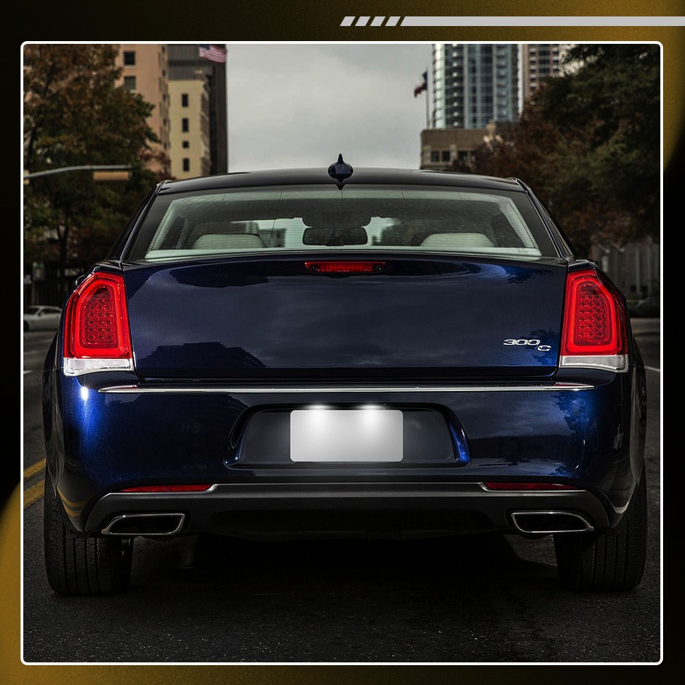 For 2015-2022 Chrysler 300 White LED License Plate Light Bulbs Rear Tag Lamps 2x