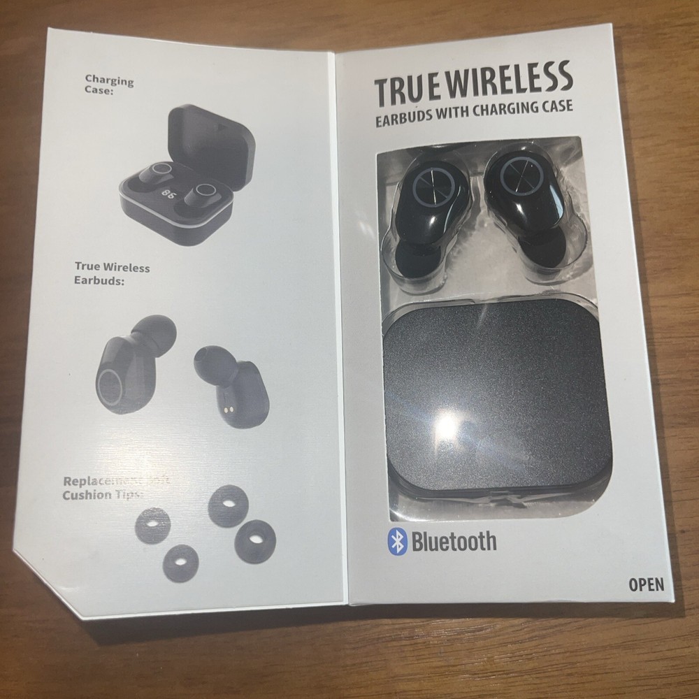 Bluetooth true wireless earbuds with charging case