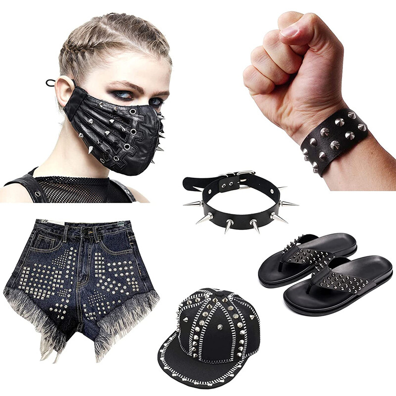 26mm Punk Cone Metal Spikes Rivets Studs Screw Back for Clothing Jacket Leather