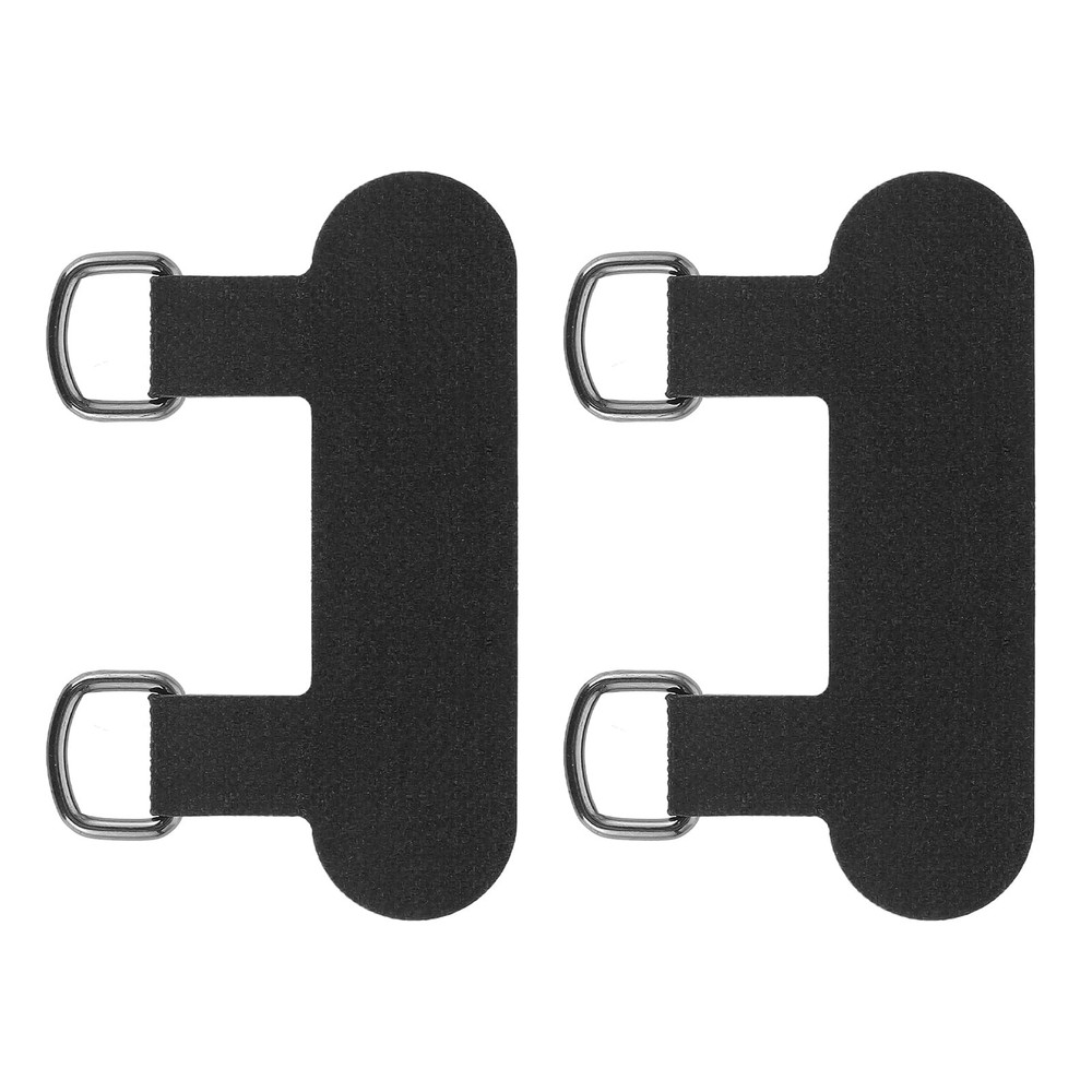 2 Pcs 2 Way Cell Phone Tether Tab, Metal Double Head Cellphone Black, Black