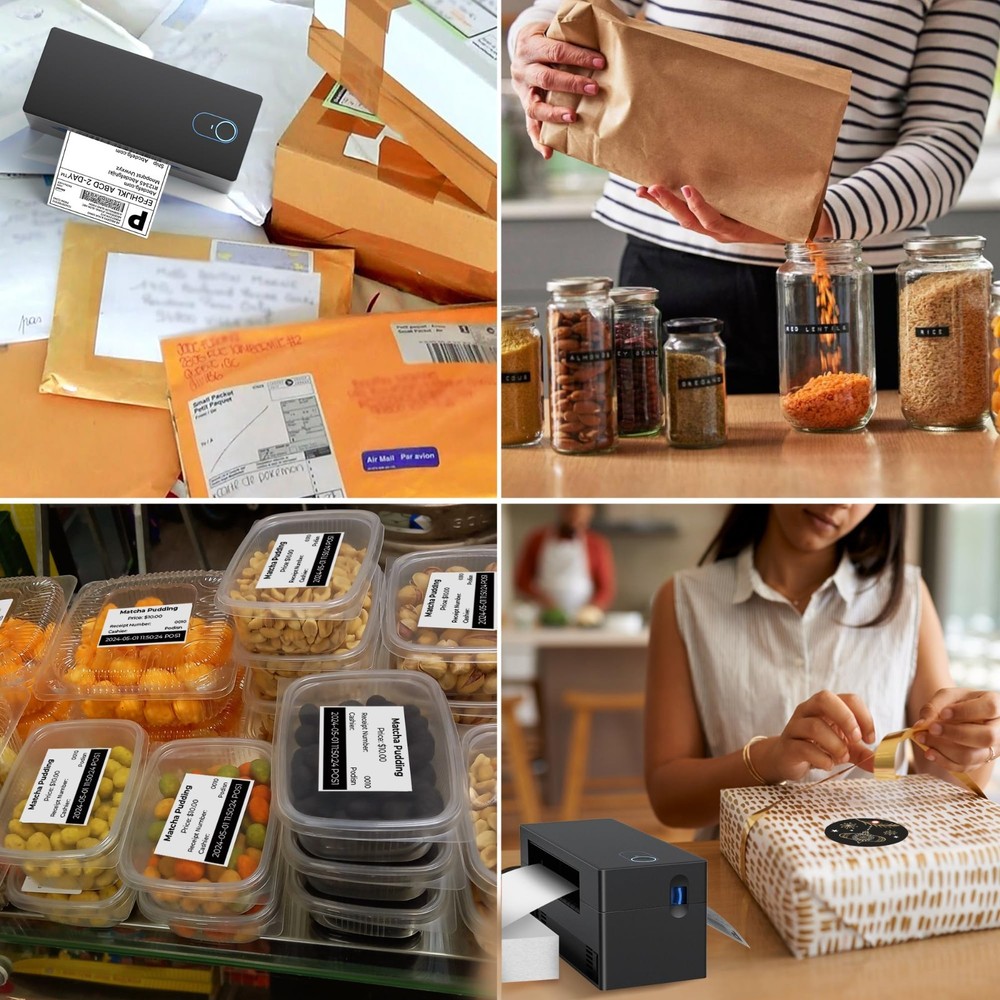 Nelko Bluetooth Thermal Shipping Label Printer, Wireless 4x6 Label Printer