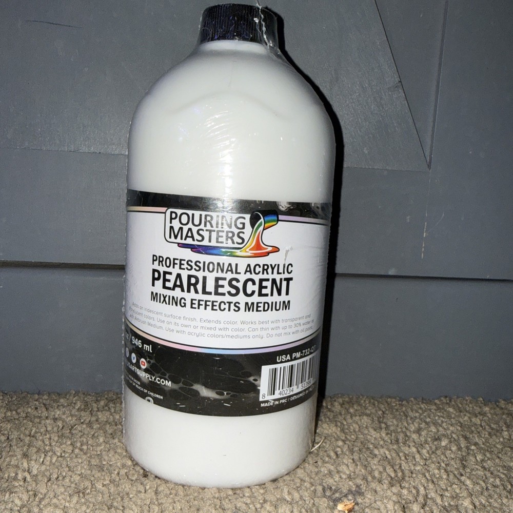 Pouring Masters Acrylic Pearlescent Mixing Effects Medium - 32-Ounce