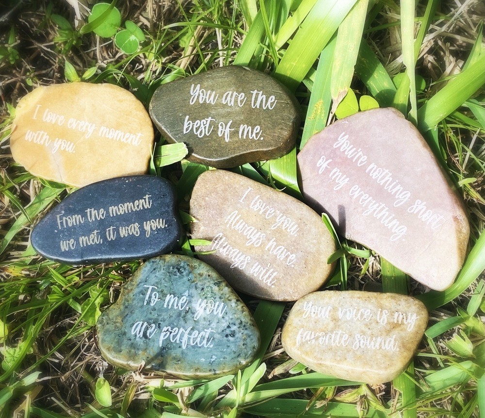Personalized Engraved River Rocks Message Rocks
