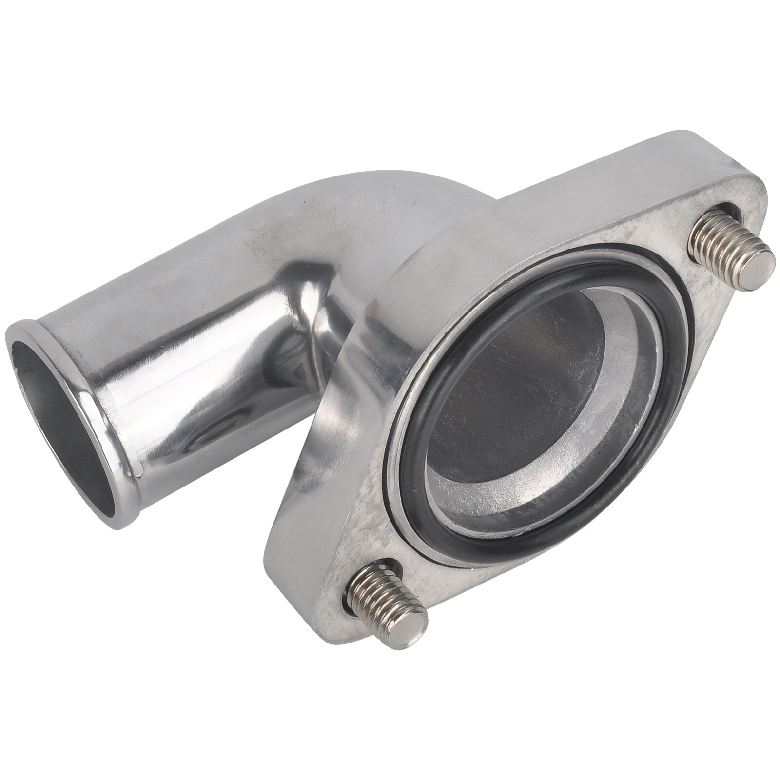 For SBC BBC Chevy 327 350 454 90° Polished Swivel Water Neck Thermostat Housing