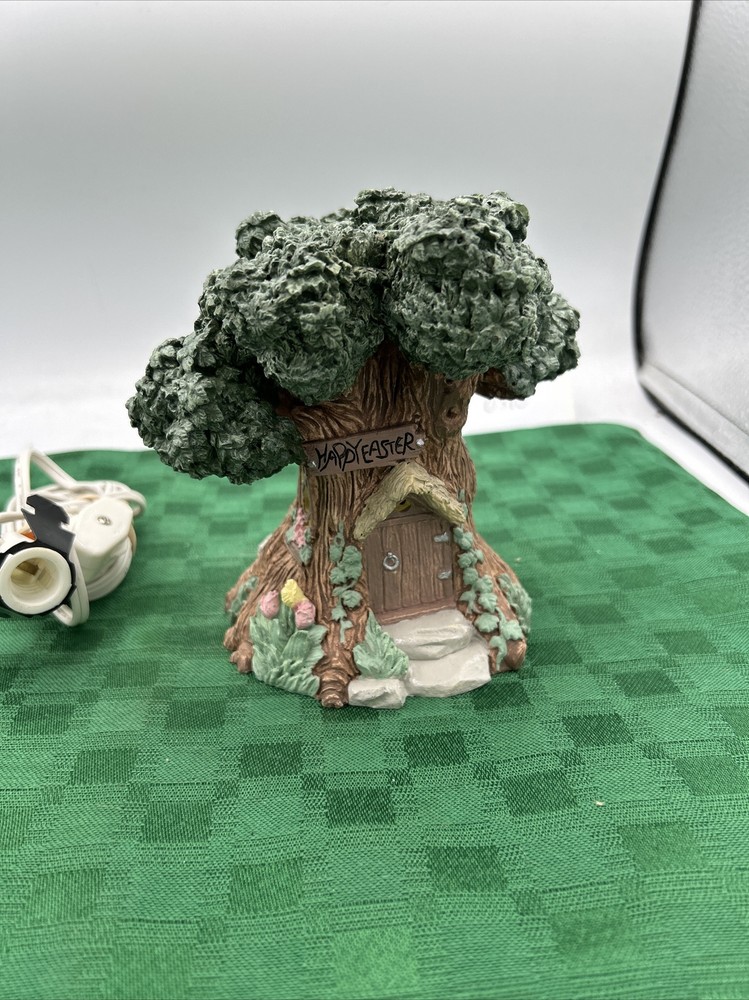 Lighted Tree House "Happy Easter" Collectible Night Light