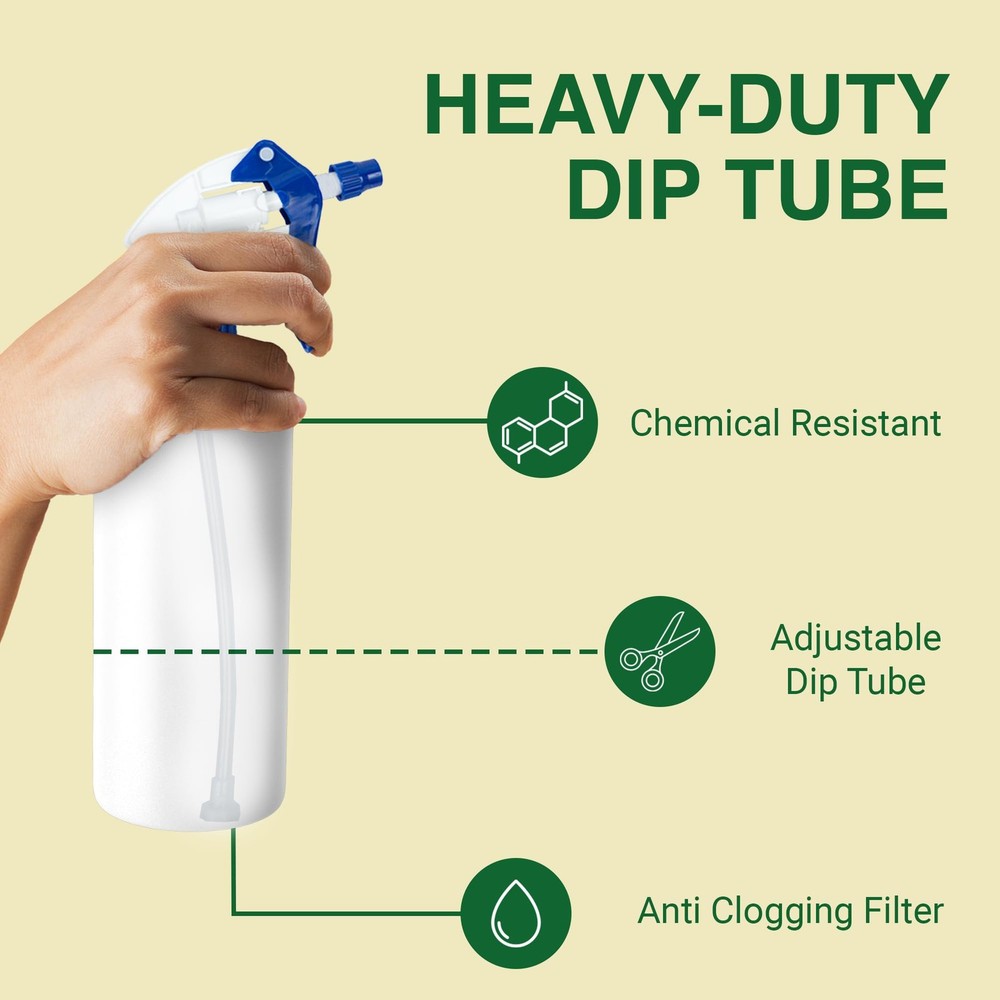 Heluva Green Spray Bottle Nozzle Replacement, Tops Only 24 Pack, Blue