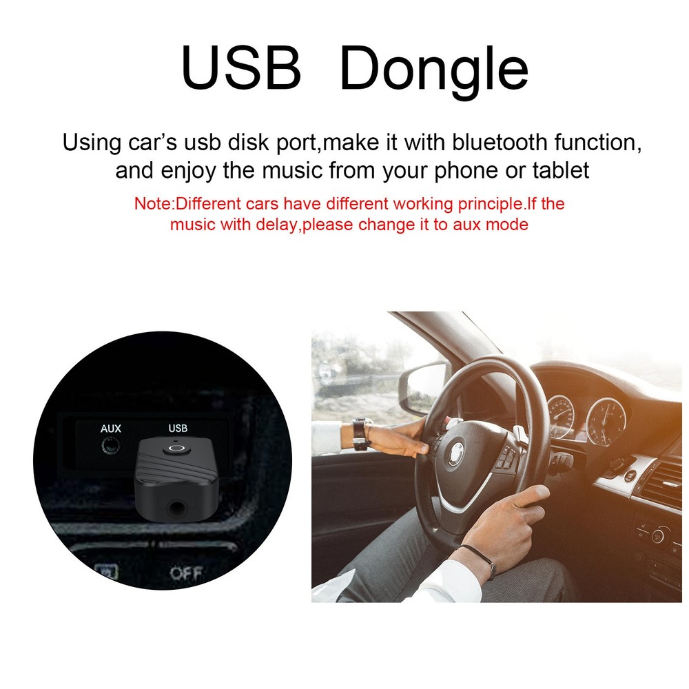 Wireless USB Bluetooth 5.0 Audio Transmitter Receiver Adapter For PC TV Car