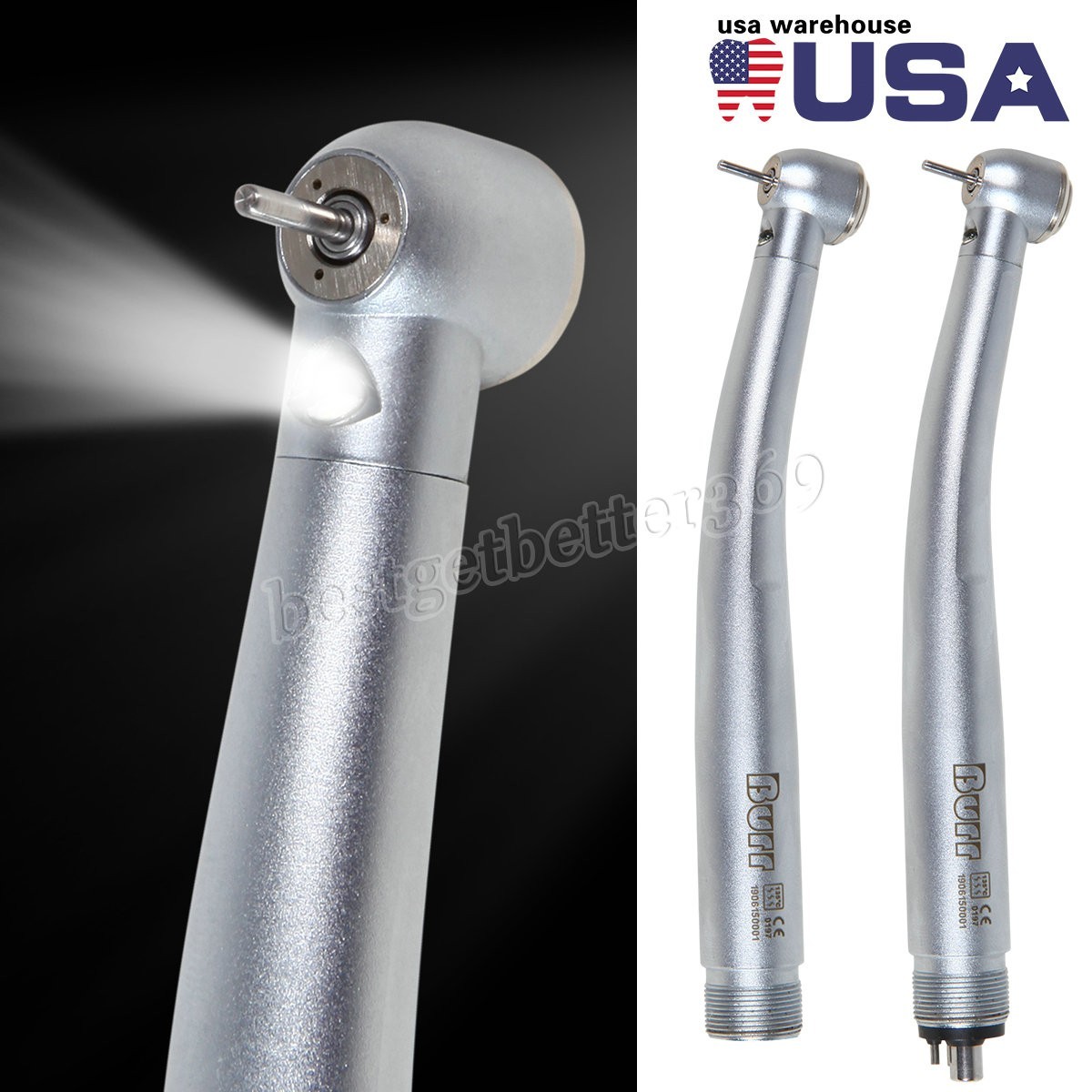 NSK Style Dental Fiber Optic LED E-generator high speed handpiece 4 HOLE/2HOLE