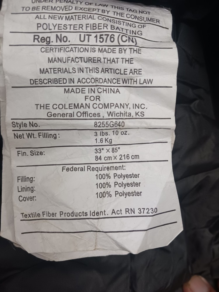 Coleman mommy sleepingbag