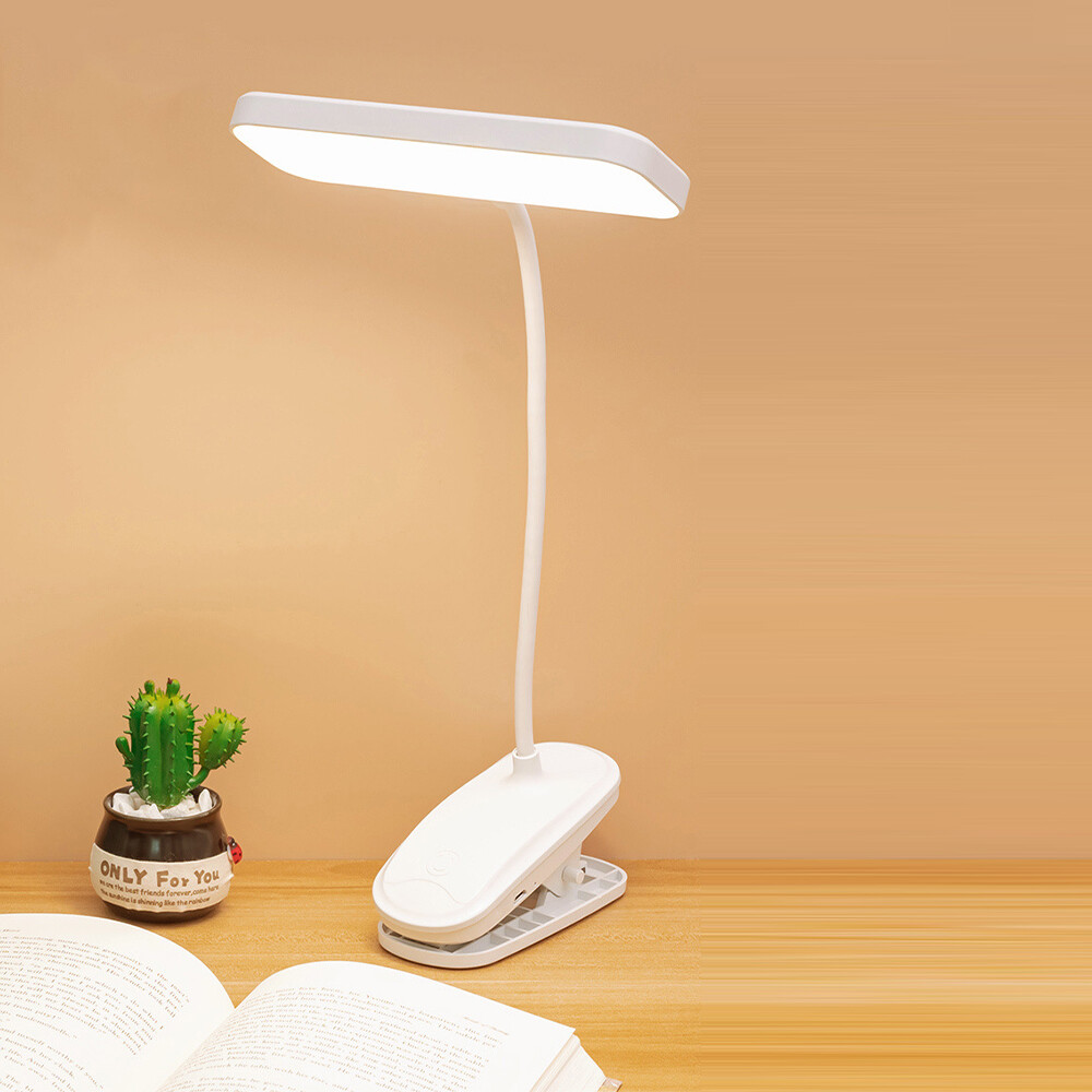 LED Desk Lamp Adjustable Neck Lamp with Clamp Eye-Caring Reading Desk Light
