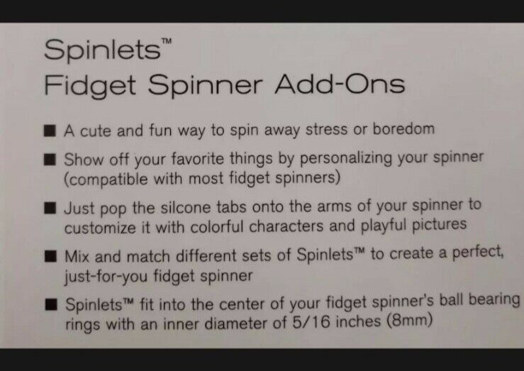 Brookstone Spinlets Fidget Spinner Add Ons