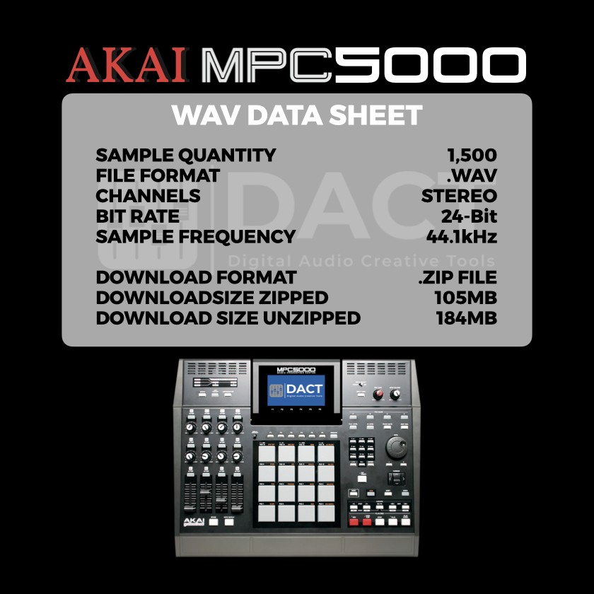Akai MPC5000 Sample Library (1,500 Samples) - Instant Access