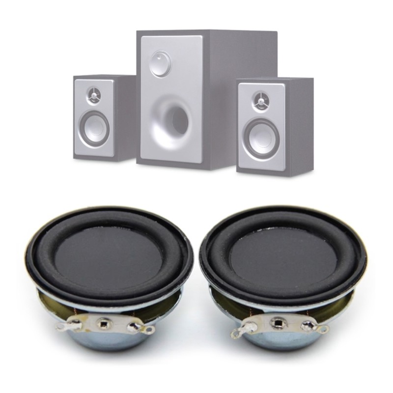 2Pcs 40MM 4 Ohm 5W Full Range Speaker Rubber Side Loudspeaker