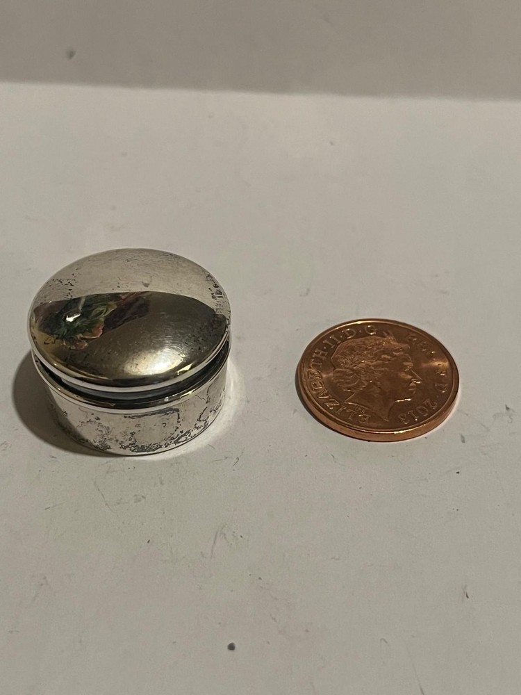 Vintage Antique Sterling Silver Pill Box